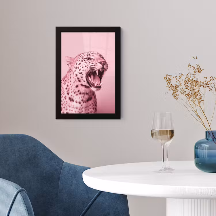 Poster met lijst - Roze kat - Modern — 4