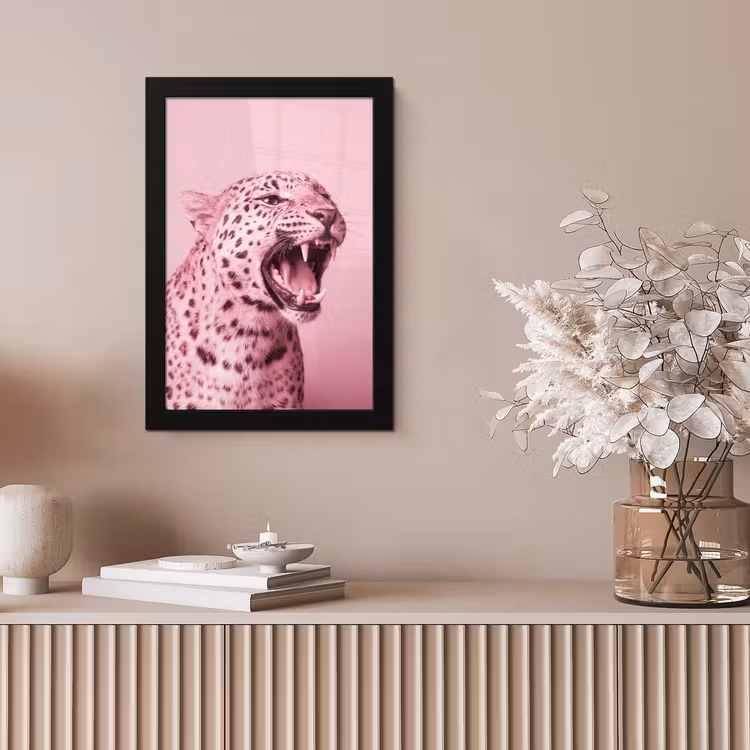 Poster met lijst - Roze kat - Modern — 5