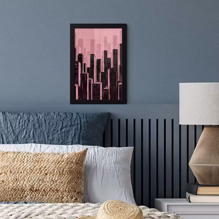 Poster met lijst - Stad - Abstract - Roze — 3