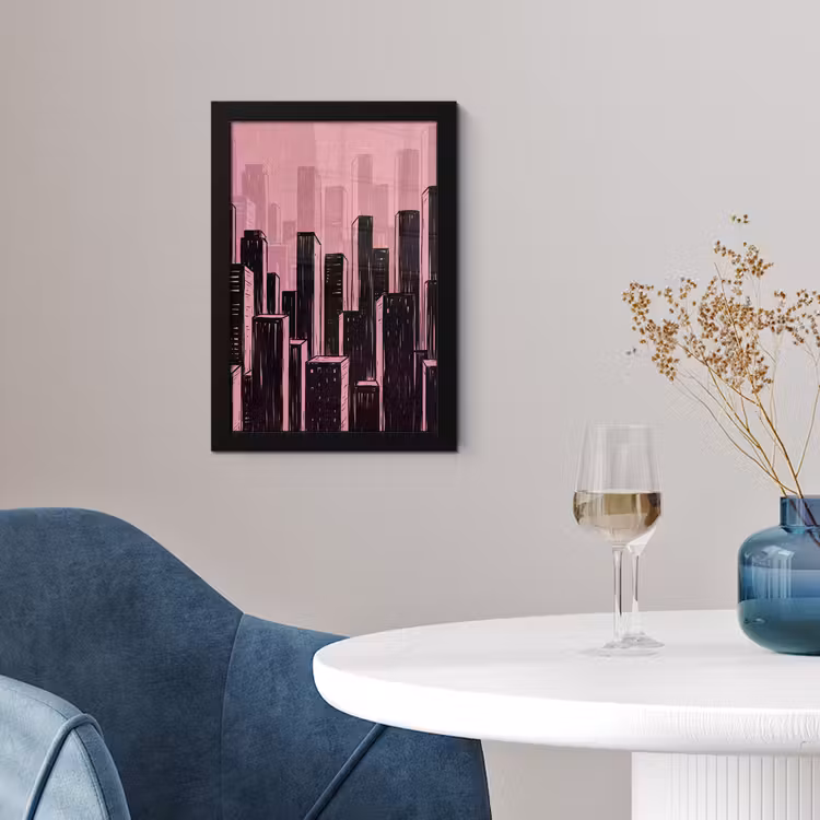 Poster met lijst - Stad - Abstract - Roze — 4