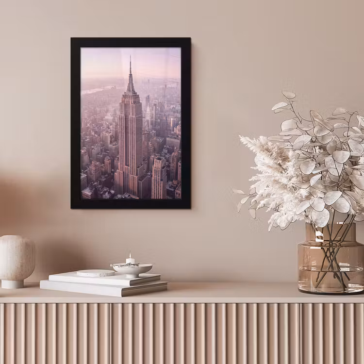 Poster met lijst - Stad - Gebouw - Roze — 5