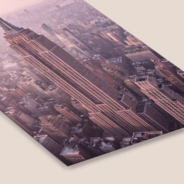 Poster met lijst - Stad - Gebouw - Roze — 7