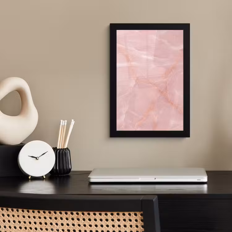Poster met lijst - Textuur - Roze - Patroon — 2