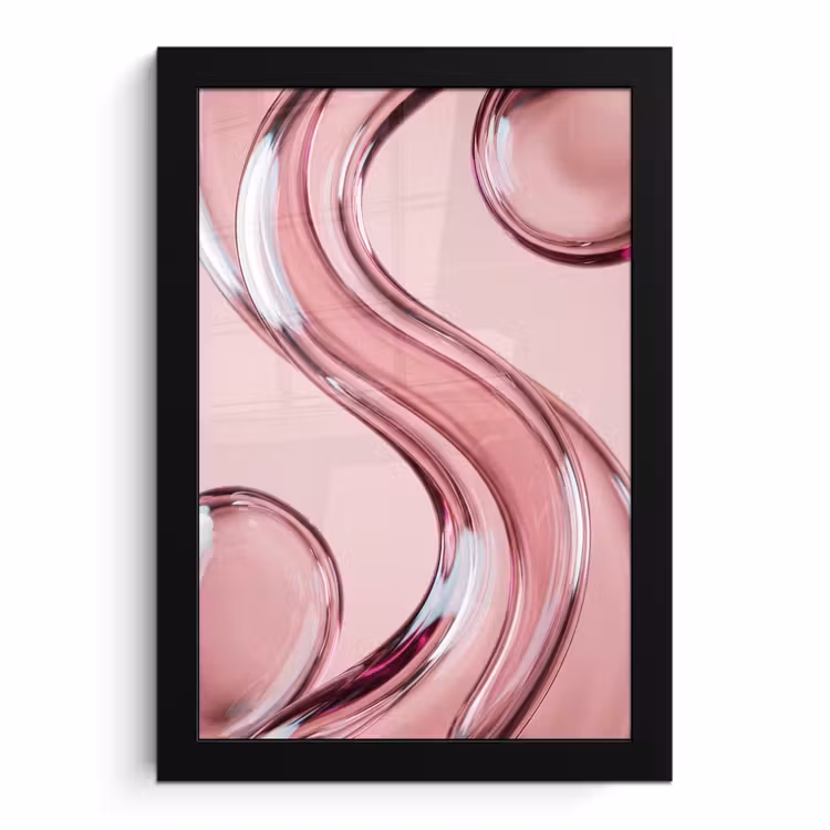 Poster met lijst - Vorm - Abstract - Roze — 1