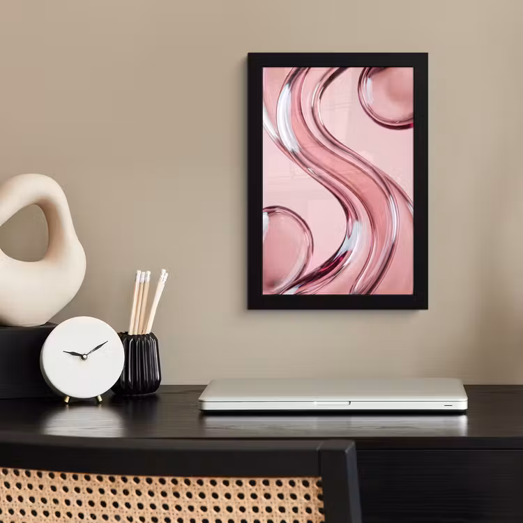 Poster met lijst - Vorm - Abstract - Roze — 2