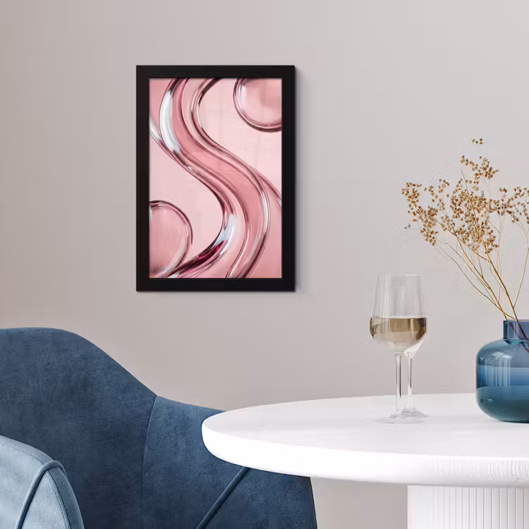 Poster met lijst - Vorm - Abstract - Roze — 4