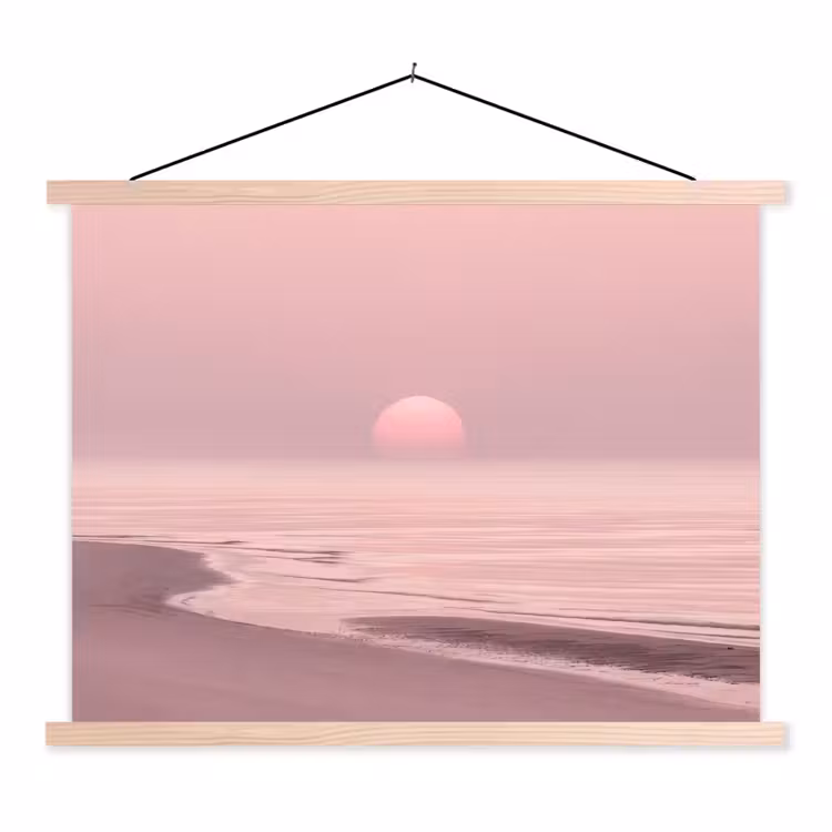 Schoolplaat - Roze zonsondergang - Strand — 1