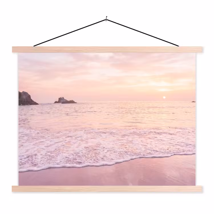 Schoolplaat - Strand - Zonsondergang - Roze — 1