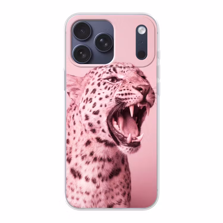Telefoonhoesje Softcase - Roze kat - Modern — 1