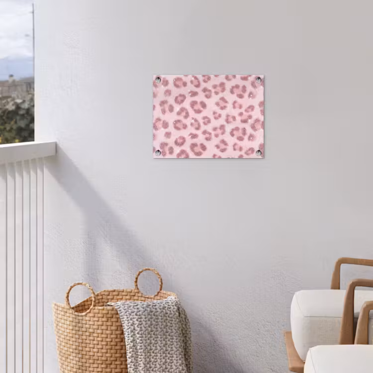 Tuinposter - Roze dierenprint - Glitter — 3