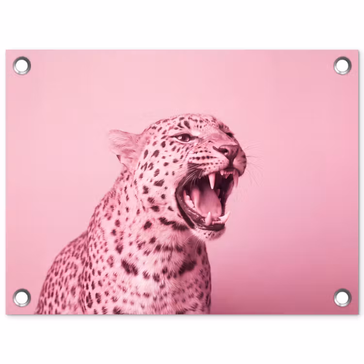 Tuinposter - Roze kat - Modern — 1