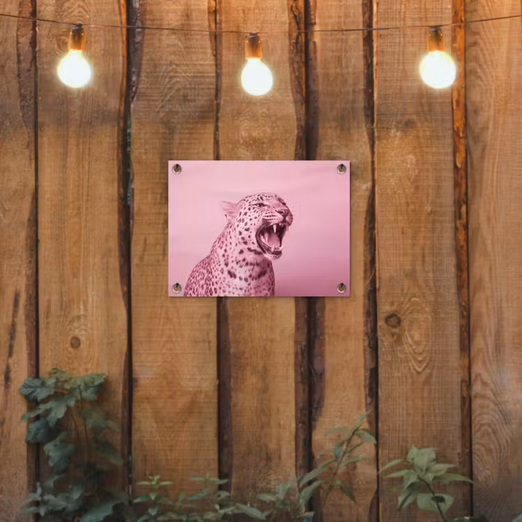 Tuinposter - Roze kat - Modern — 2