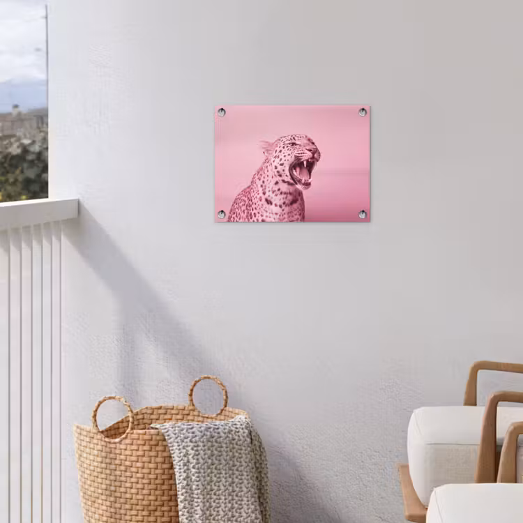Tuinposter - Roze kat - Modern — 3