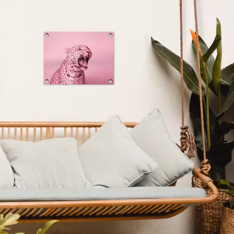 Tuinposter - Roze kat - Modern — 5