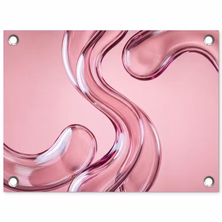Tuinposter - Vorm - Abstract - Roze — 1