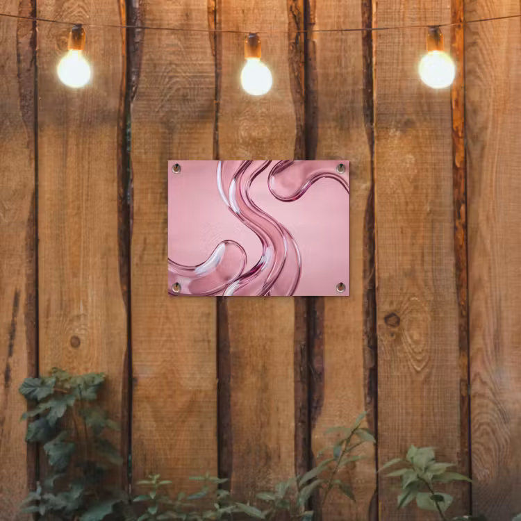 Tuinposter - Vorm - Abstract - Roze — 2