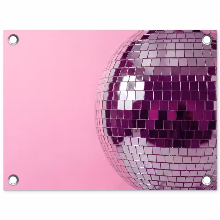 Tuinposter - Spiegelbal - Zilver - Modern — 1