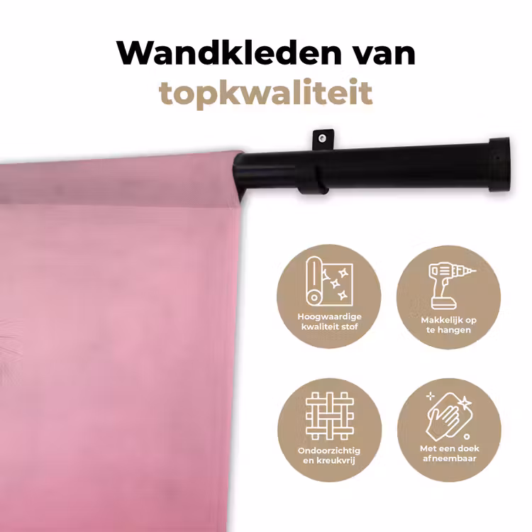 Wandkleed - Roze kat - Modern — 3