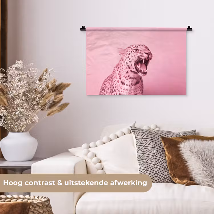 Wandkleed - Roze kat - Modern — 4