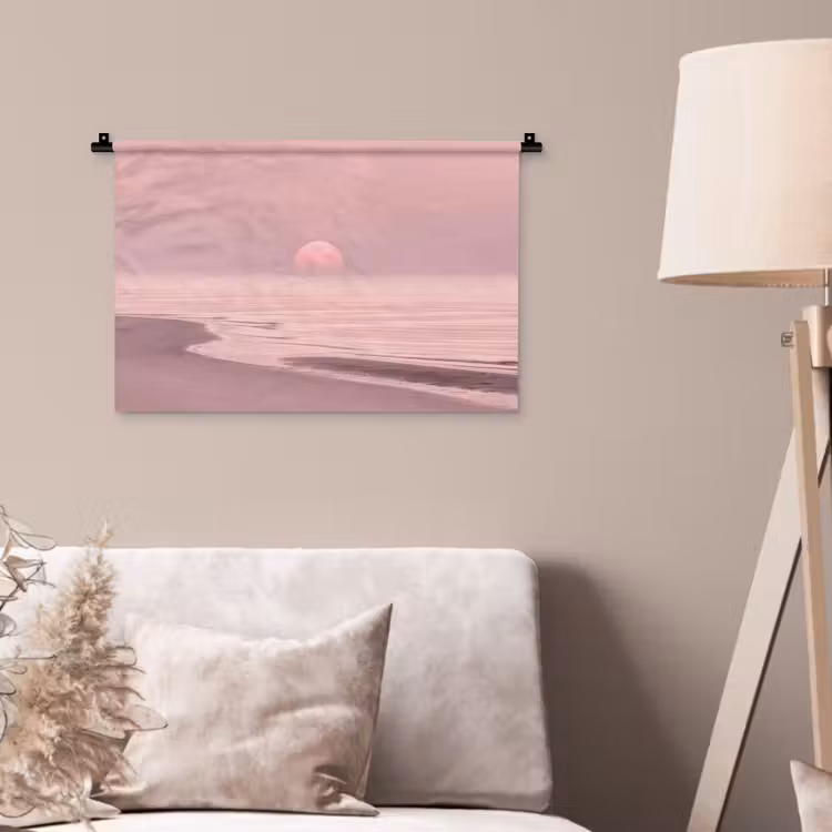 Wandkleed - Roze zonsondergang - Strand — 2
