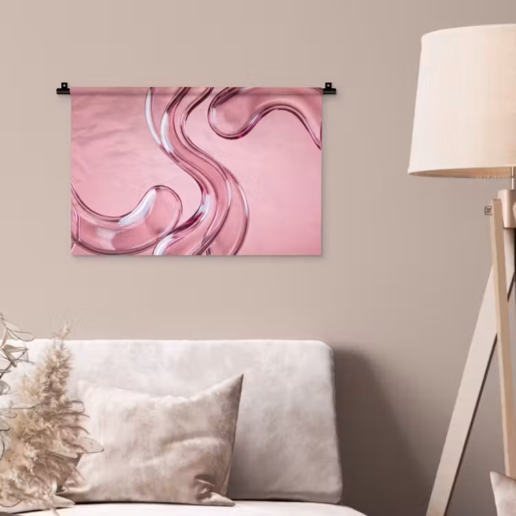 Wandkleed - Vorm - Abstract - Roze — 2