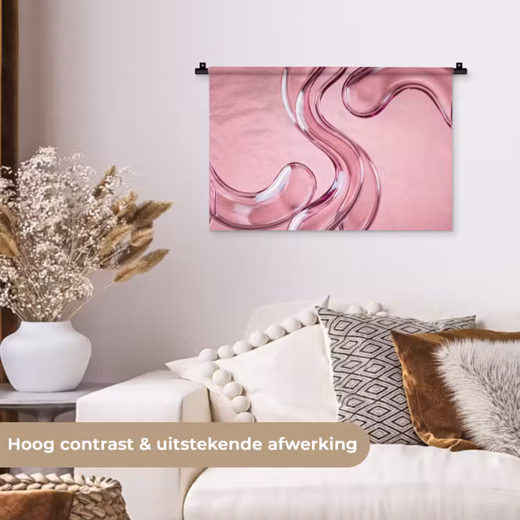 Wandkleed - Vorm - Abstract - Roze — 4