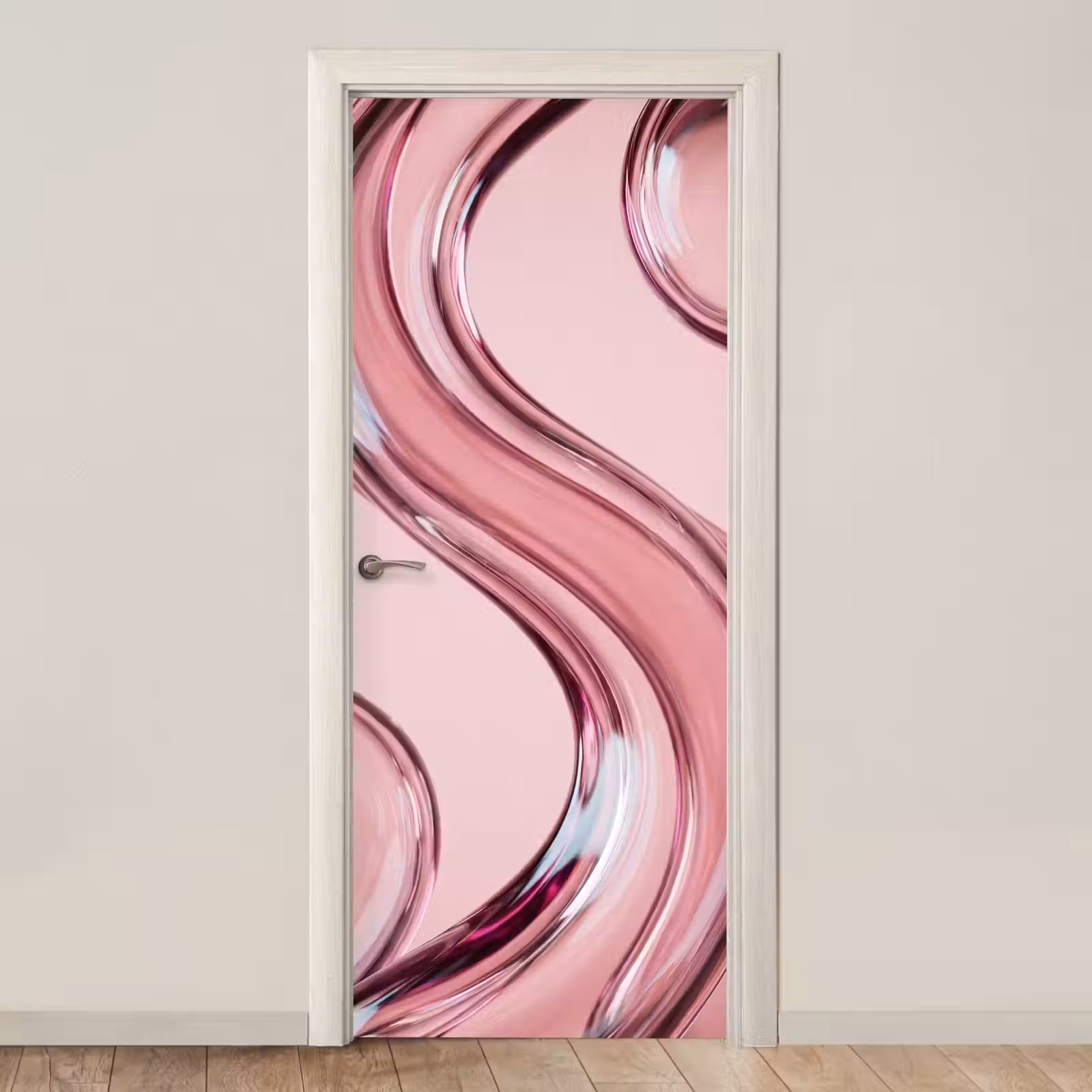 Deursticker - Vorm - Abstract - Roze — 1