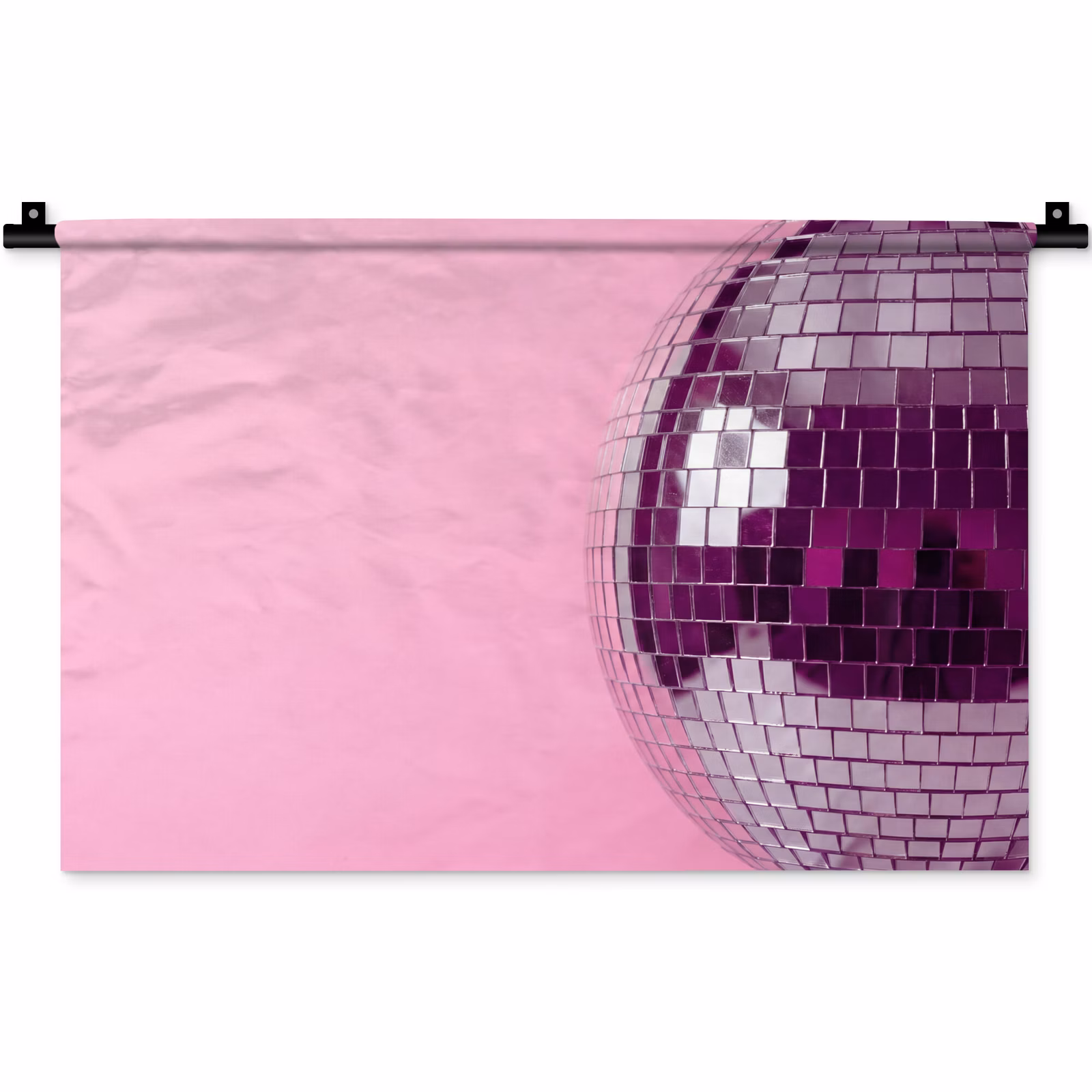 Wandkleed - Spiegelbal - Zilver - Modern — 1