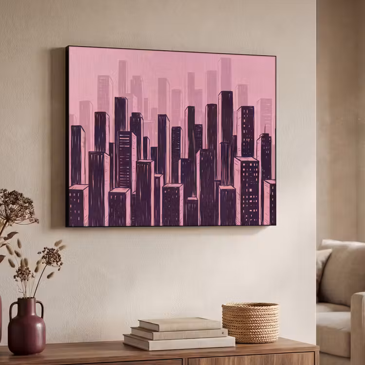 Art Frame - Stad - Abstract - Roze — 7