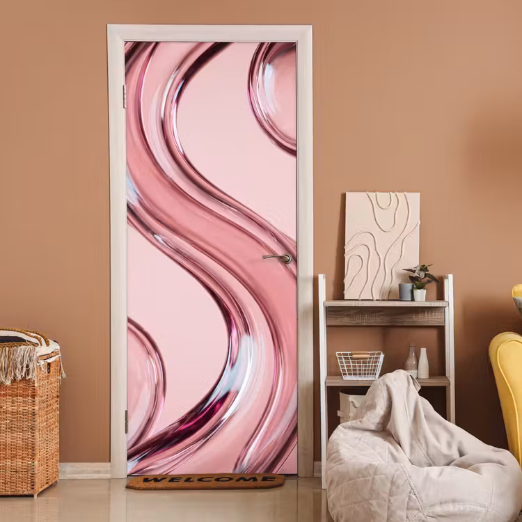 Deursticker - Vorm - Abstract - Roze — 2