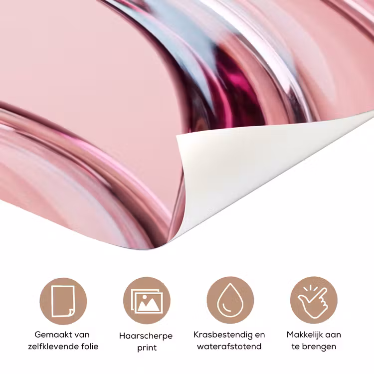 Deursticker - Vorm - Abstract - Roze — 3