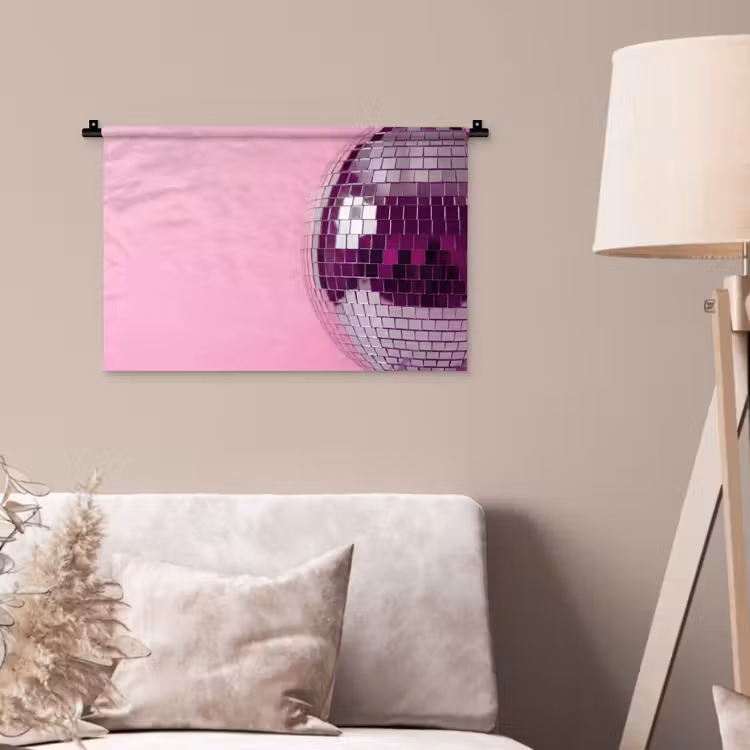 Wandkleed - Spiegelbal - Zilver - Modern — 2