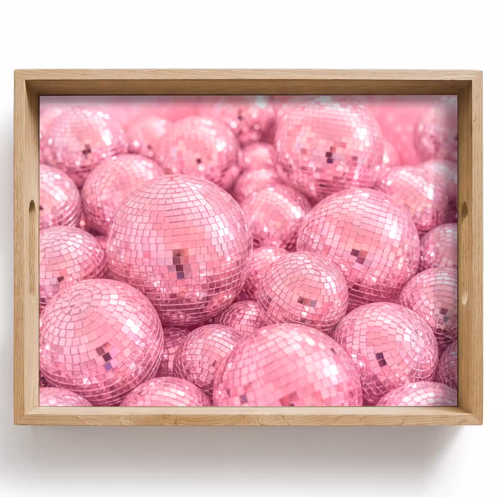 Dienblad - Roze disco ballen — 1