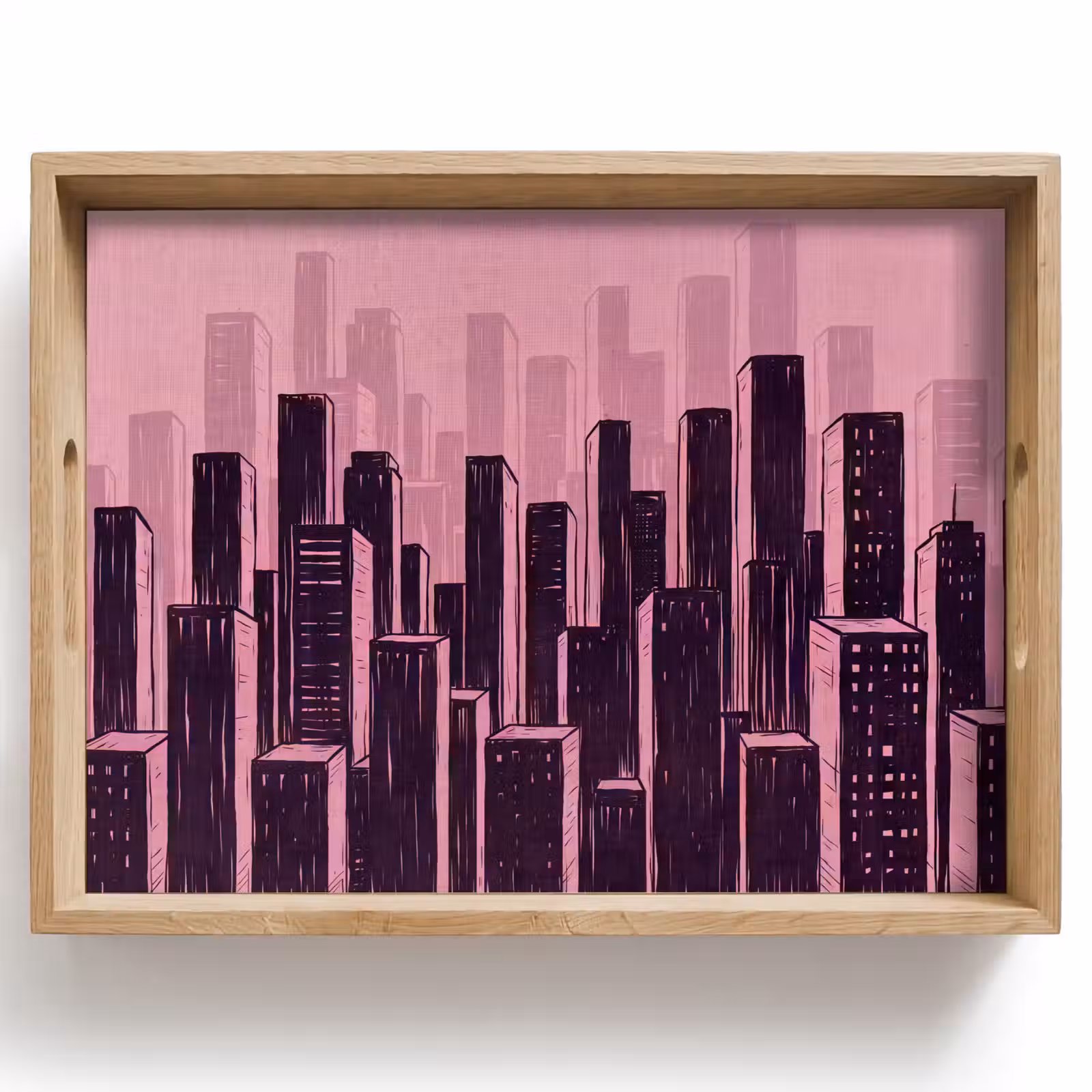 Dienblad - Stad - Abstract - Roze — 1