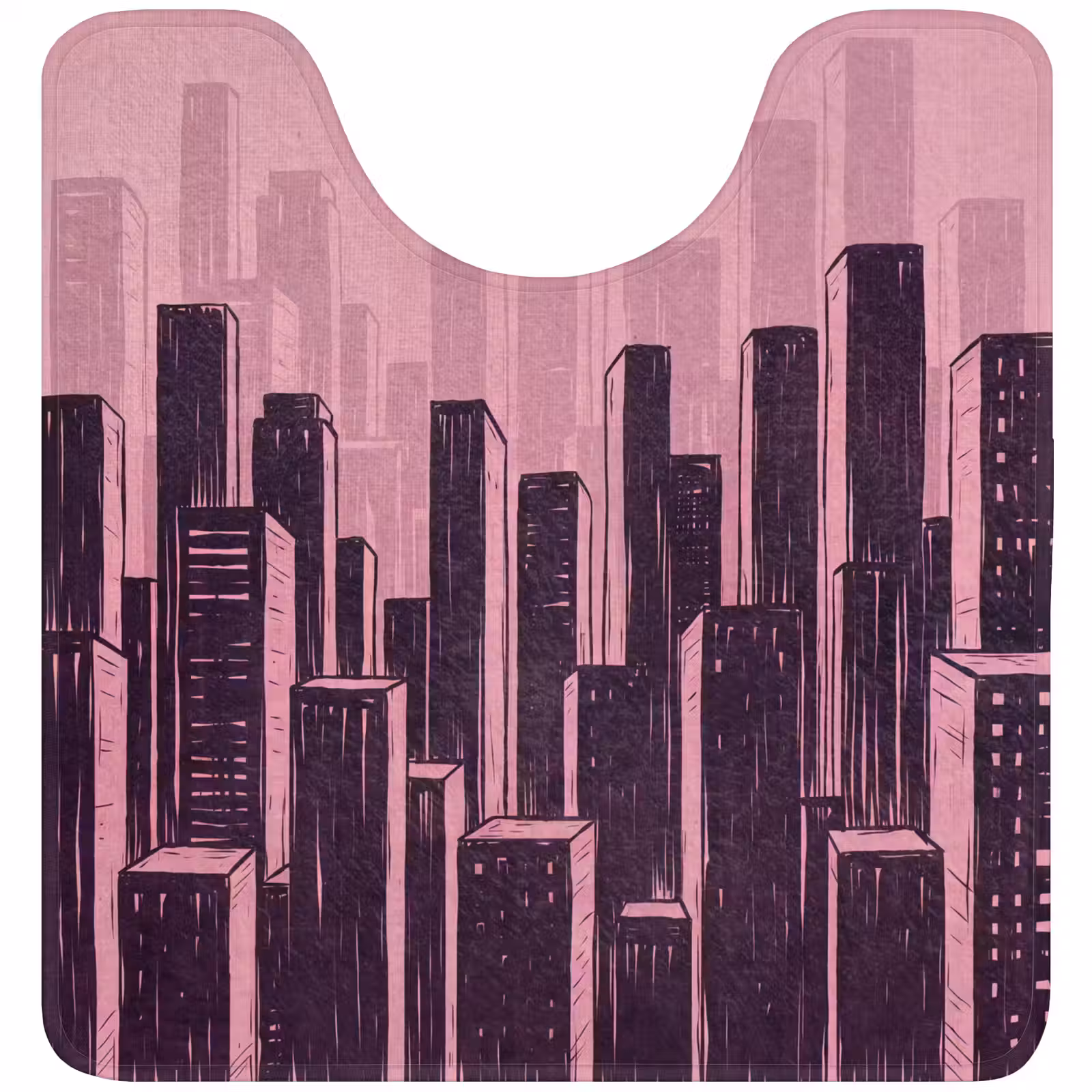 Wc Mat - Stad - Abstract - Roze — 1