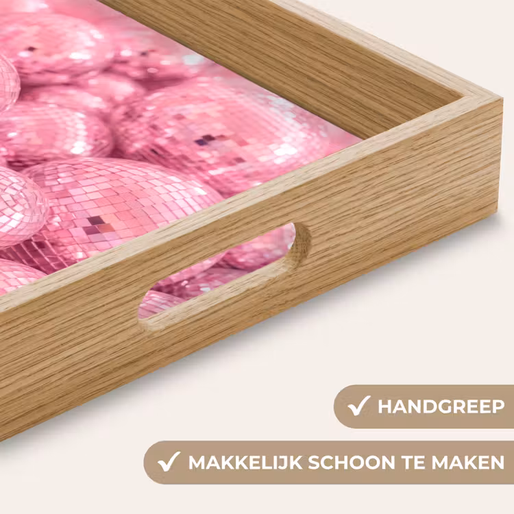 Dienblad - Roze disco ballen — 5