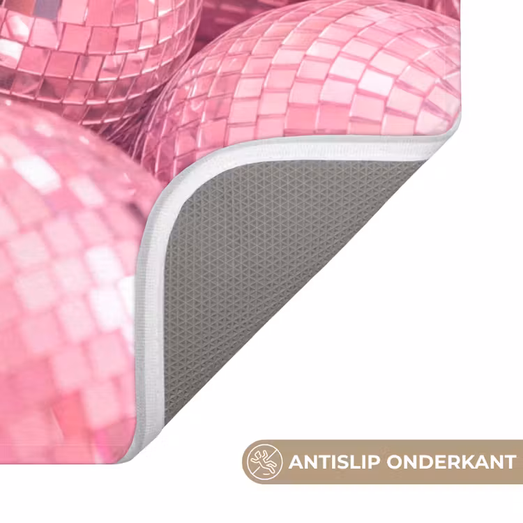 Wc Mat - Roze disco ballen — 4
