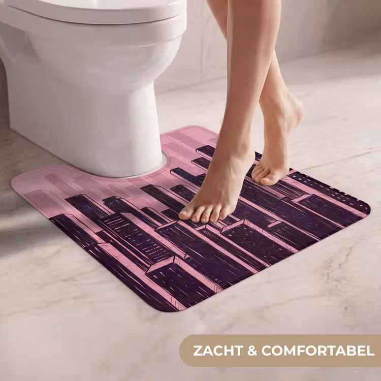 Wc Mat - Stad - Abstract - Roze — 5