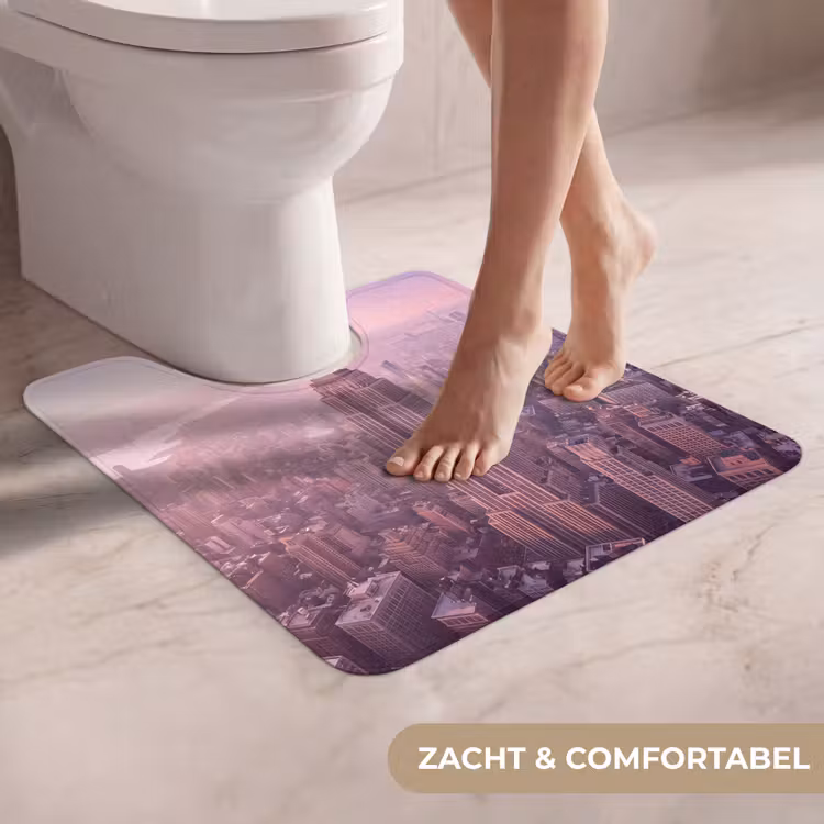 Wc Mat - Stad - Gebouw - Roze — 5