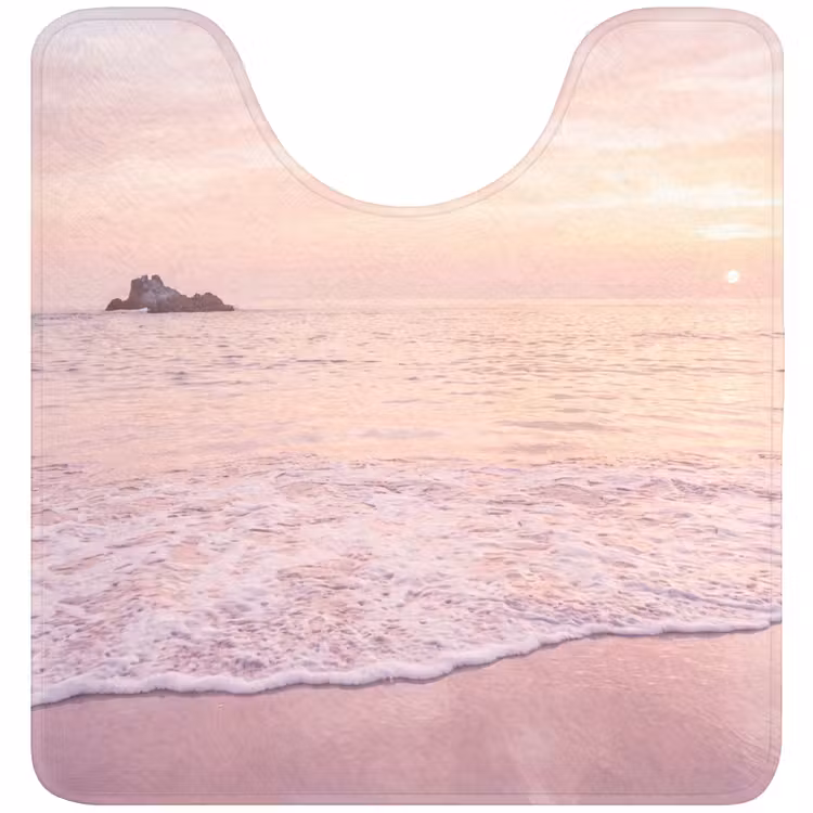 Wc Mat - Strand - Zonsondergang - Roze — 1