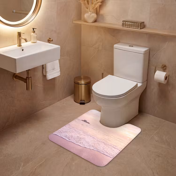 Wc Mat - Strand - Zonsondergang - Roze — 3