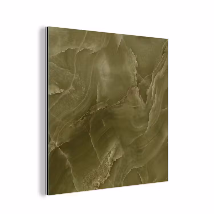 Aluminium schilderij - Marmer - Groen - Abstract — 1