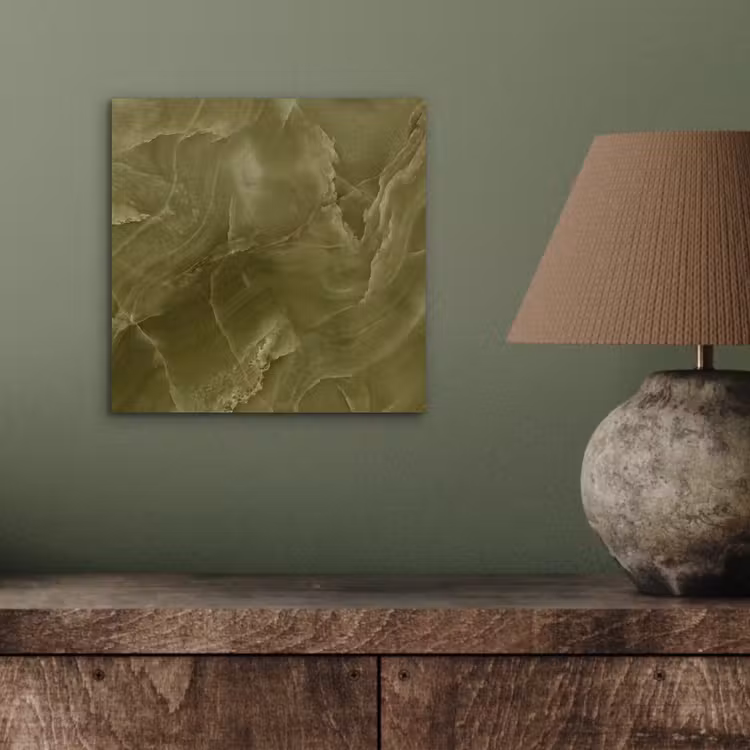 Aluminium schilderij - Marmer - Groen - Abstract — 3