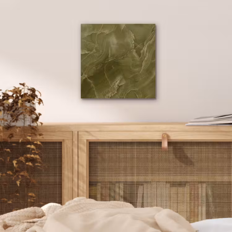 Aluminium schilderij - Marmer - Groen - Abstract — 4