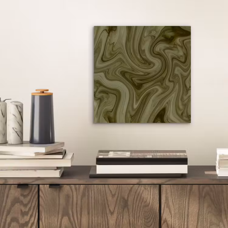 Aluminium schilderij - Abstract - Groen - Modern — 2