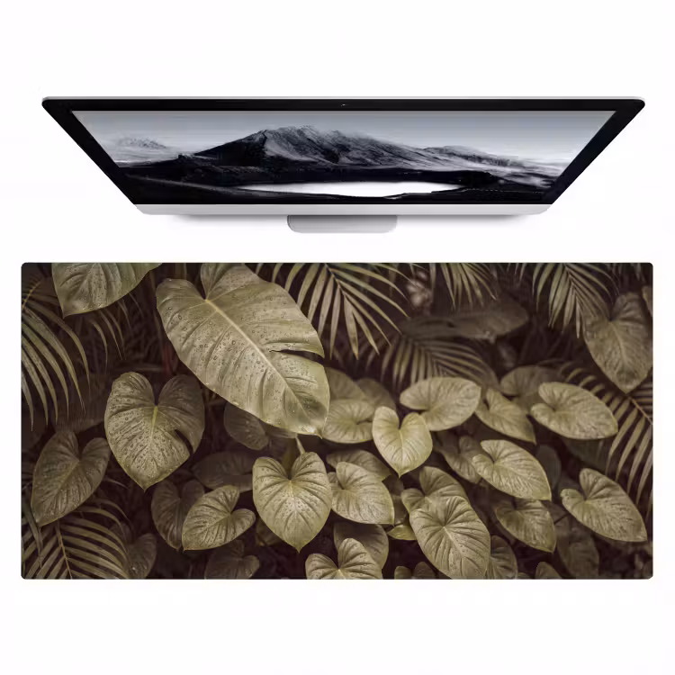 Bureau onderlegger - Groene bladeren - Natuur — 1