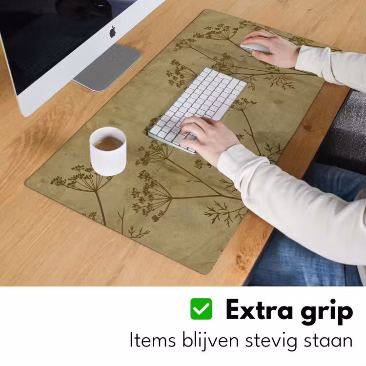 Bureau onderlegger - Bloemen - Schrift - Groen — 6