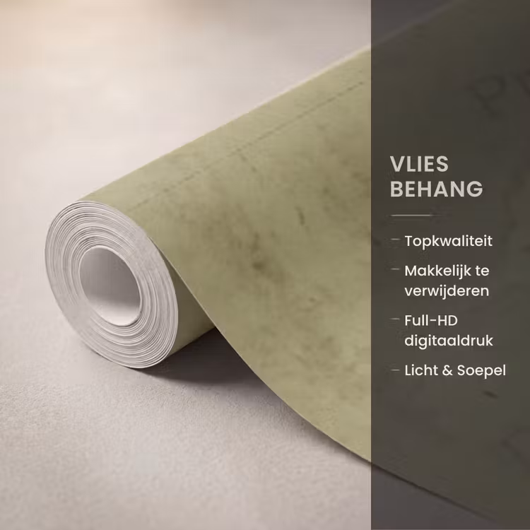 Behang - Bloemen - Schrift - Groen β 3