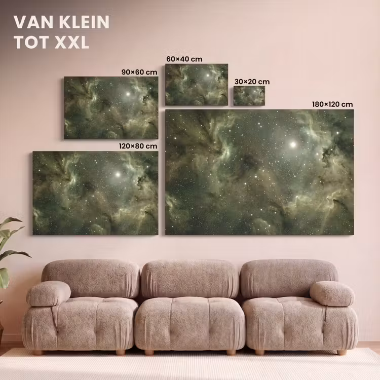 Canvas schilderij - Nevel - Sterren - Ruimte — 8