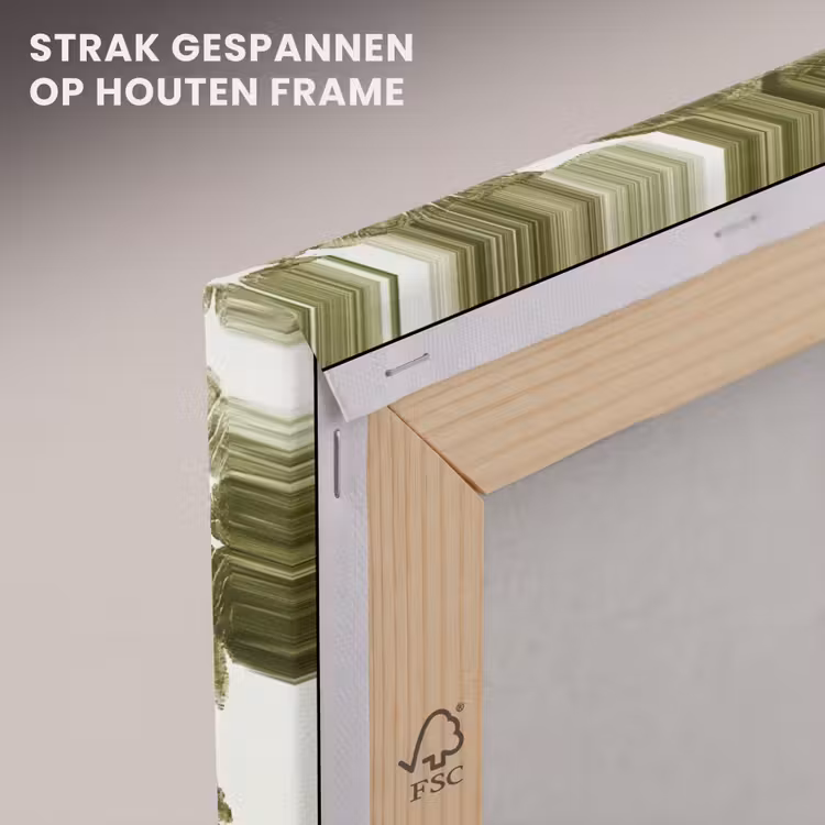 Canvas schilderij - Kus - Patroon - Groen — 7